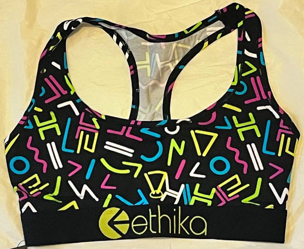 ETHIKA GIRLS JR S - BRA | Sport Bra Jr Size L (10/12) | 90's Retro | NEW